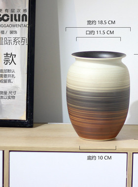 新款美式景德镇陶瓷干花花瓶现代简约装饰客厅餐桌电视柜插花摆件