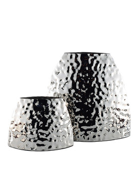 现代简约水波纹书房金属立体摆件卧室茶几办公室花瓶家居装饰品