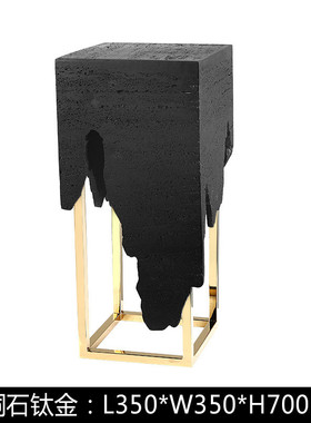 轻奢摆件大理石雕塑摆台基座客厅电视柜旁落地玄关艺术展示台底座