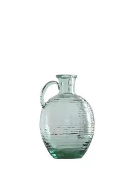 吕林霞壶型提手玻璃花瓶吊钟花瓶设计新品工艺品摆件花盆耳朵花瓶