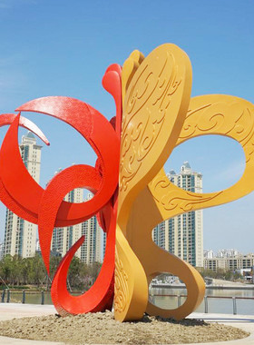 不锈钢镜面雕塑创意金属摆件现代景观雕塑厂家加工户外标志性造型