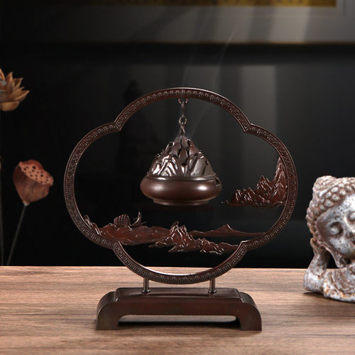 【源头工厂】茶室中式熏香吊炉家用书桌鹏程万里摆件沉檀2h盘香炉 - 图0