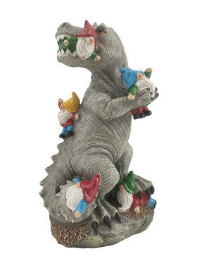 恐龙矮人创意摆件树脂工艺品室外庭院花园精灵小侏儒落地装饰