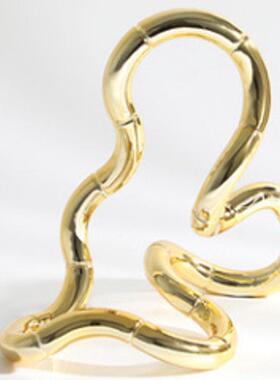 中古复刻环抽象曲线造型设计款装饰艺术摆件样板房书房软装饰品