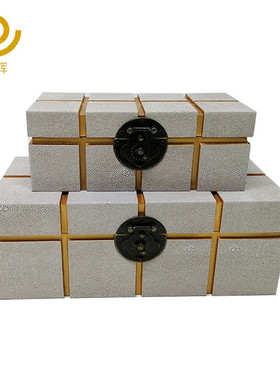 样板房轻奢现代创意盒新中式客厅家居装饰首饰盒卧室衣帽间收纳盒