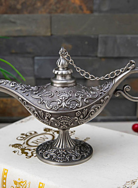 欧式神灯复古神灯镂空阿拉丁创意金属工艺品家居装饰摆件外贸