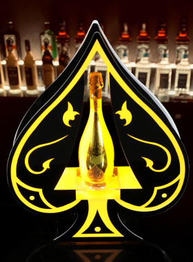 现货led发光黑桃a酒夜店香槟酒托酒吧ktv座洋酒展示架酒具