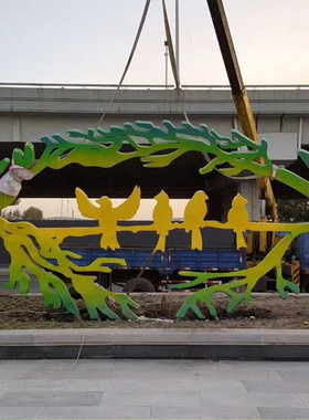 厂家大型不锈钢动物雕塑室内中式公园售楼部创意户外摆件组合工艺