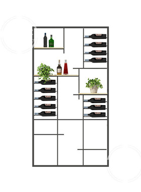 红酒架红酒架隔断餐厅卡座屏风酒吧铁艺葡萄酒展示架酒庄装饰架