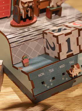 先锋书店拼装万年历 桌面摆件日历DIY创意装饰品生日礼物