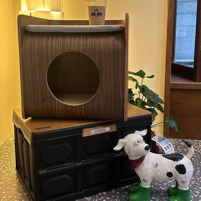 热销实木猫窝茶几人宠共用可拆洗猫窝狗窝组合迷你家用茶几桌子小,淘宝优惠券,粉丝福利购,淘宝优惠卷