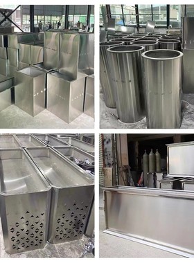 热销户外不锈钢花箱店面花盆市政酒店高档街道小区铁艺大花坛花箱