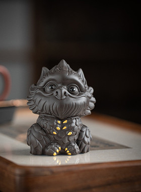 热销精品紫砂萌宠小神雕摆件创意家居客厅办公小摆设茶桌茶室可养