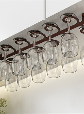 创意蝴蝶红酒杯架悬挂家用橱酒柜高脚杯架倒挂收纳香槟杯吊挂杯架