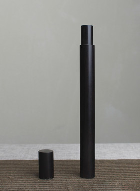 50紫光100克线香筒黑檀木香管酸枝木香筒实木长香桶克檀带香插