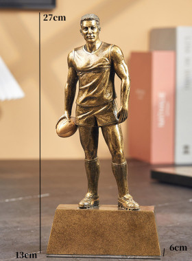 新美式运动人物树脂桌面造型雕塑酒柜电视柜办公室摆件装饰品奖杯