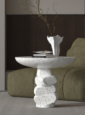 热销左顾意式极简旋转茶几创意意大利设计师别墅样板房边几网红高