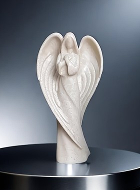 守护天使树脂雕塑创意乡村欧式家居装饰品适合客厅书房办公桌