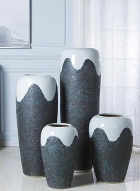 手工制作四件套陶瓷花瓶景德镇创意陶瓷落地大花瓶欧式客厅摆件