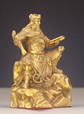 杨铜记铜关公看书关公读书关公文财神铜工艺品摆件厂家批发