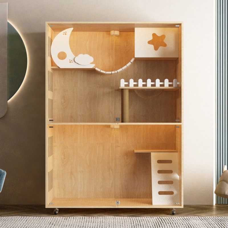 实木猫别墅笼子宫殿宠物店展示柜子猫窝家用猫屋豪华双层三层防水,淘宝优惠券,粉丝福利购,淘宝优惠卷