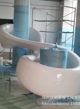 热销玻璃钢柱子白色玻璃钢柱子创意办公楼8字形售楼处写字楼柱子