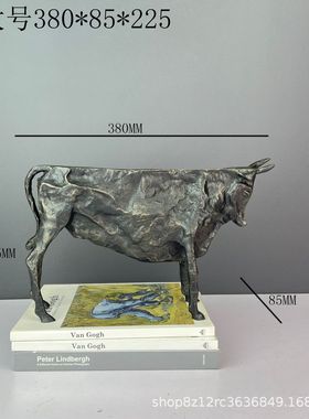 新中式黑色雕塑样办公室酒店玄关家具马摆件版房间软装饰品