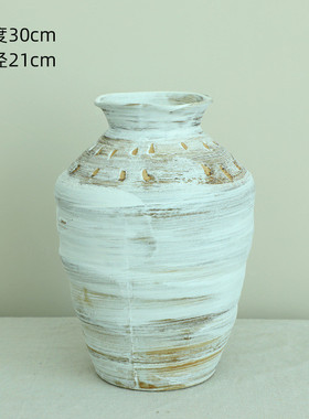 售楼处寂风创意复古素雅陶瓷花瓶摆件样板间侘民宿酒店花器装饰品