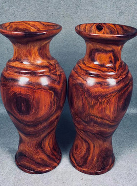 热销海南黄花梨鬼眼天眼花瓶摆件多多精品实木客厅玄关工艺品摆件