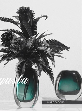 极简现代轻奢干花瓶插花器摆件样板间面餐桌客厅茶几家居软装饰品