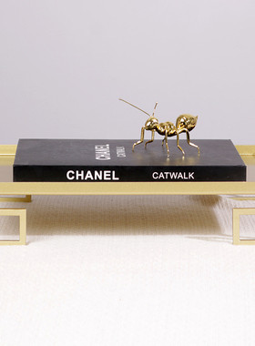 热销现代轻奢新中式长方形托盘摆件盘样板房民宿客厅餐厅饰品收纳