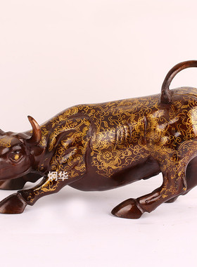 厂家批发黄铜制作铜牛抬头牛牛气冲天工艺品摆件十二生肖牛