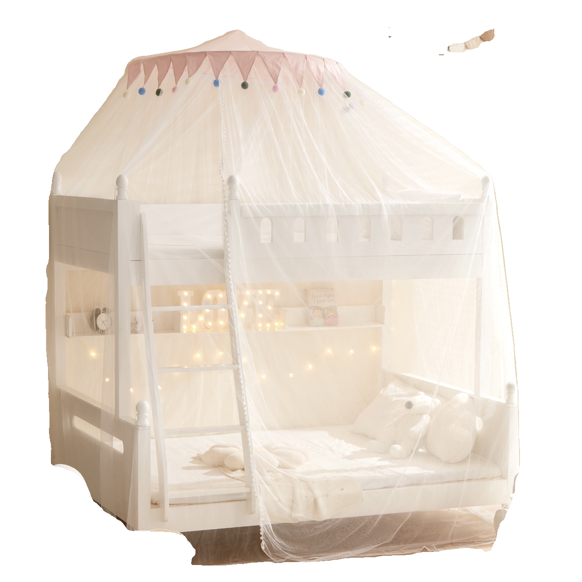 儿童蚊帐上下铺子母床双层学生高低床梯形家用免安装一体式专用,淘宝优惠券,粉丝福利购,淘宝优惠卷