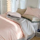Light luxury style 60-piece Tianshi four-piece set summer double-sided ice silk naked sleeping embroidered quilt cover bed sheets bedding
