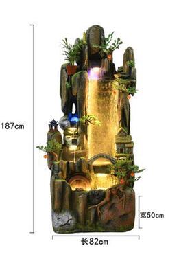 大型假山喷泉加湿器客厅办公室阳台水景高山流水装饰落地摆件造景