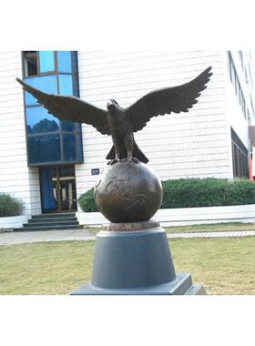 热销纯铜鹰大鹏展翅动物飞禽落地雕塑大型工艺品景观广场建筑楼前