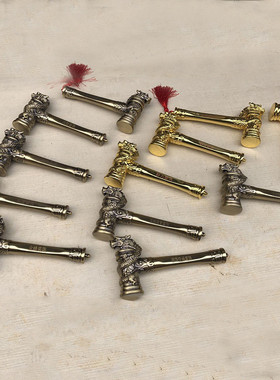 热销生产金属法官锤摆件锤生产锌合金立体纪念拍卖