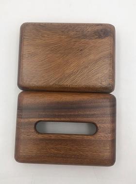 胡桃木整木纸巾盒简约创意家用茶几客厅收纳抽纸盒新中式实木礼品