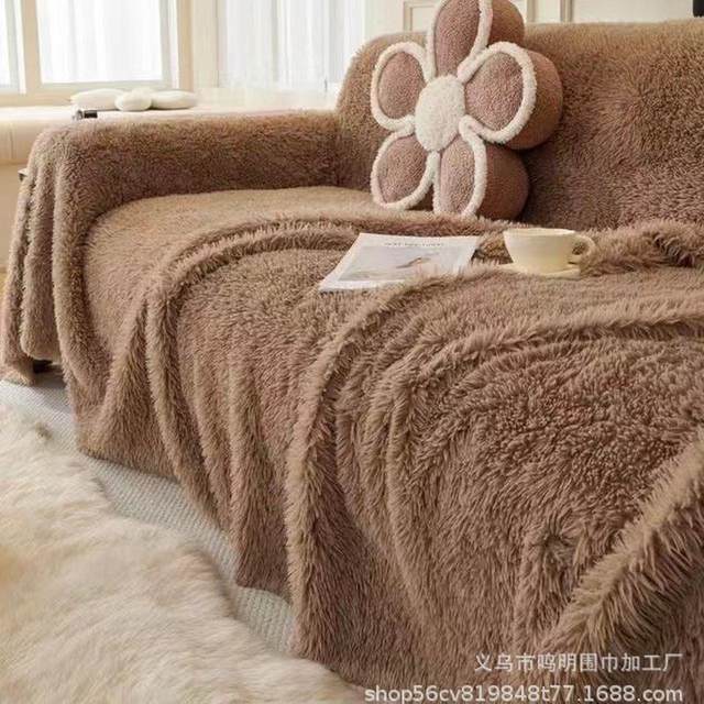 Rabbit Blanket Imitation Tuscan Leisure Cover Blanket Light Luxury Sofa Blanket Air Conditioning Blanket Thickened Warm Nap Fleece Blanket