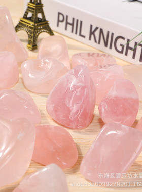 天然粉晶碎石 大颗粒 手碎石粉晶把玩 厂家供应批发