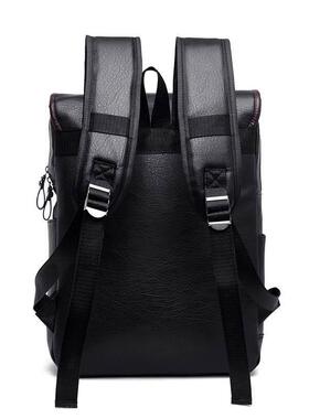 Men's Leather Laptop Backpack Travel Bag Large男士电脑双