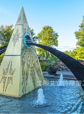 热销地标不锈钢拱桥景观灯文旅广场非标灯游乐场商业街夜游灯光工