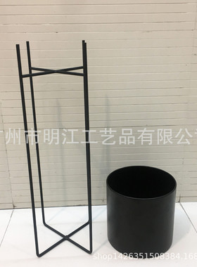 热销铁艺花架黑黑架桶橱窗室外铁艺架金属花架