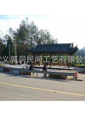 热销防腐木景观实木亭子长廊仿古廊桥建筑大型园林水车荷兰风车