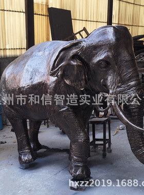 大号动物群大象雕塑摆件黄铜大象铸铜户外园林地产售楼部景观摆设