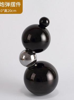 球形蝴蝶纸镇水晶球摆件样板房轻奢售楼处简约现代摆设书桌装饰品