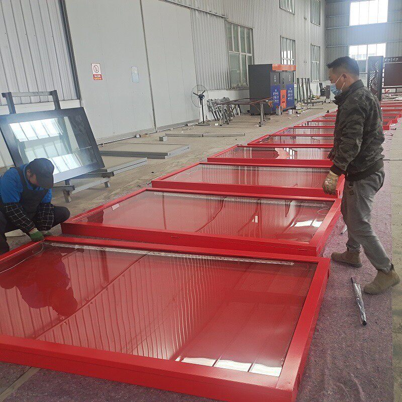 液压开启式展示架宣传栏公告栏铝合金壁挂墙广告宣传栏海报展示架 - 图2