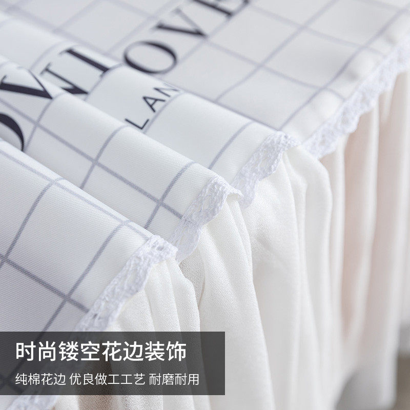 印花茶几桌布清新蕾丝长方形防尘罩电视柜盖巾布艺全包茶几布罩套,淘宝优惠券,粉丝福利购,淘宝优惠卷