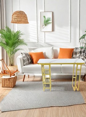 热销客厅沙发岩板吧台长条一体家用阳台厨房餐厅靠墙酒柜高脚桌椅