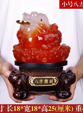 仿玉客厅工艺品摆件金蟾办公桌店铺收银台摆设开业乔迁送礼礼品